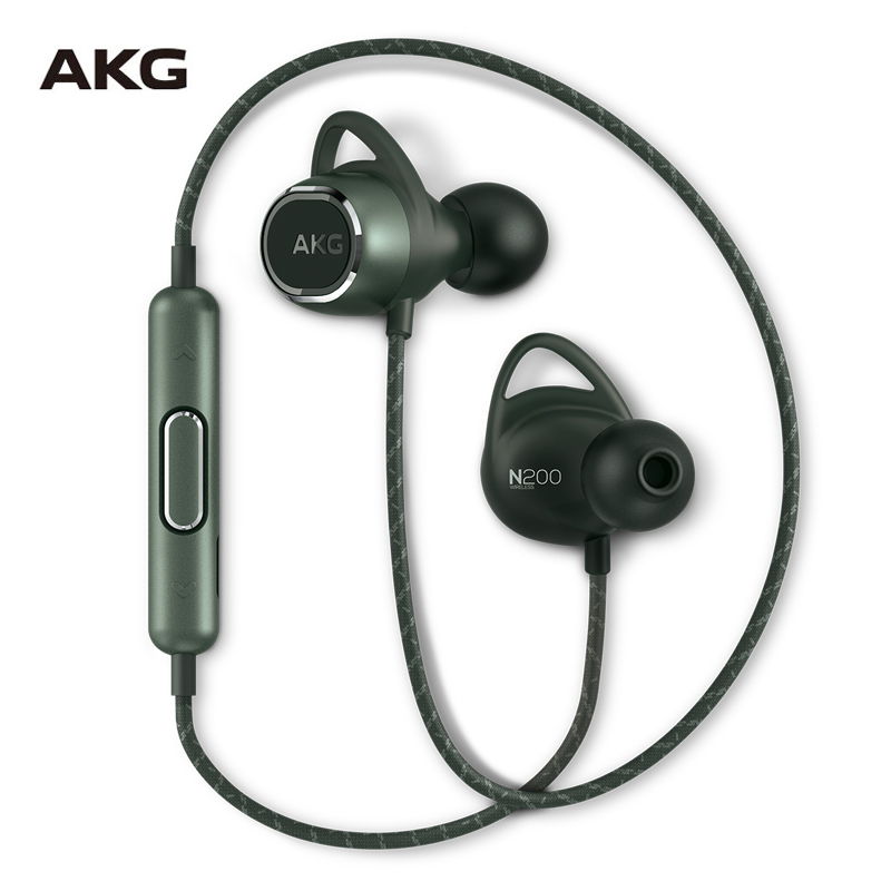AKG N200 WIRELESS入耳式无线蓝牙耳机 磁吸运动耳机 参考级HIFI音质 手机可通话 珊瑚绿