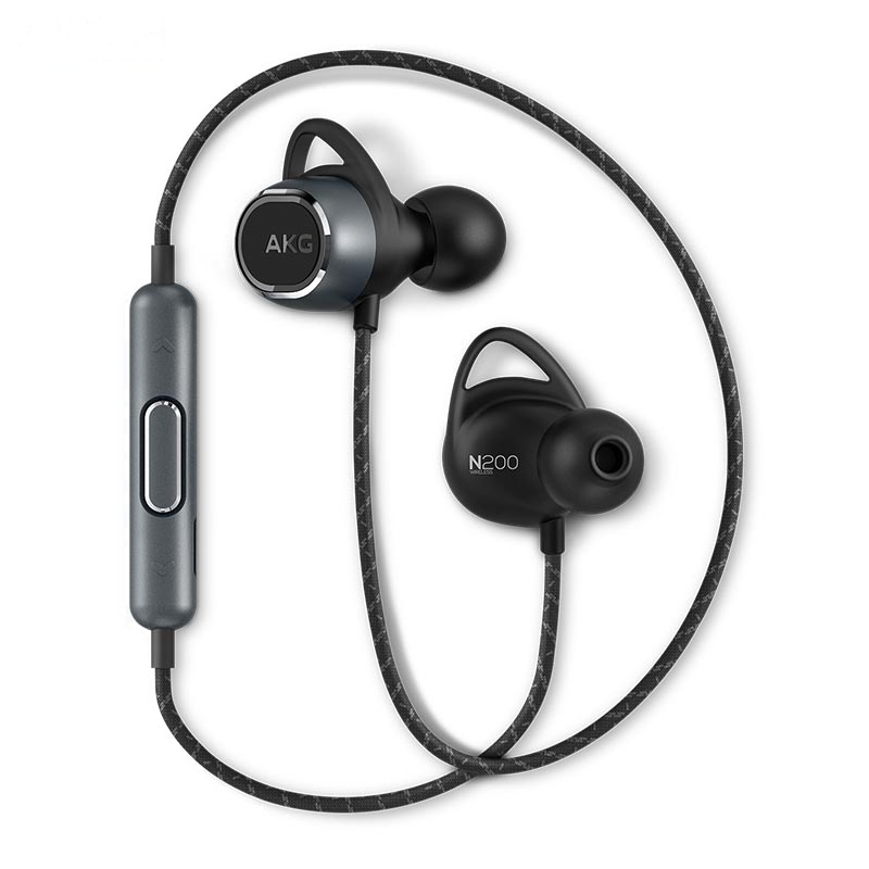 AKG N200 WIRELESS入耳式无线蓝牙耳机 磁吸运动耳机 参考级HIFI音质 手机可通话 曜石黑