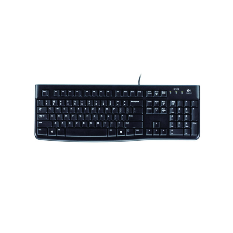 LTSM 罗技 K120有线键盘USB电脑台式机笔记本家用办公全尺寸键盘 黑色