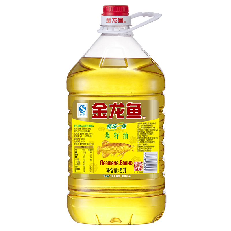 金龙鱼 精炼一级菜籽油 5L 100瓶起订