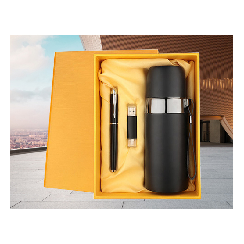 商务礼品实用公司活动实用创意保温杯印字图案套装三件套(单位:1个)