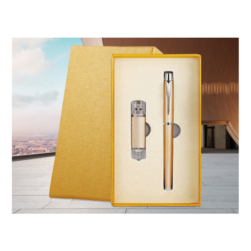 商务礼品签字笔+手机电脑两用U盘16G(单位:1个)