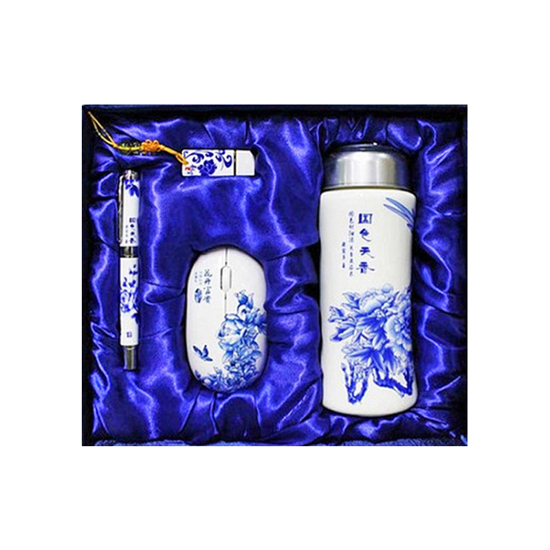 青花瓷杯子移动电源鼠标8GU盘笔四件套（单位：1个）