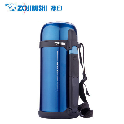 象印(ZOJIRUSHI) 不锈钢真空保温瓶SF-CC15-AH 保温壶 户外运动 旅行壶 金属蓝色 1.5L