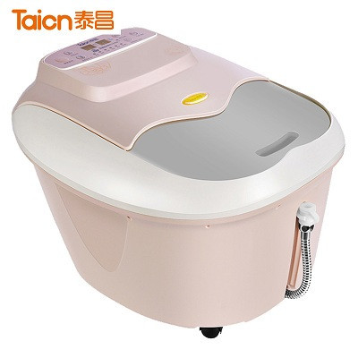 泰昌(Taicn)足浴器TC-8101粉色 温度设定 震动按摩 磨脚石按摩数码面板粉色款洗脚盆泡脚桶