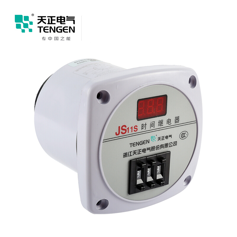 天正电气JS11S面板安装式 5A 220VAC 99min59s 1C/O 2C/O 03040080085时间继电器