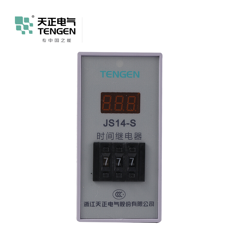 天正电气 JS14-S 面板安装式 5A 220VAC 1s…9999s 2C/O 03040090399 时间继电器