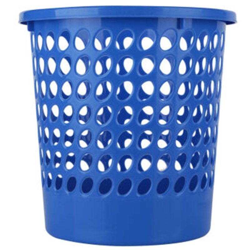 清洁用办公塑料蓝色网状垃圾桶纸篓