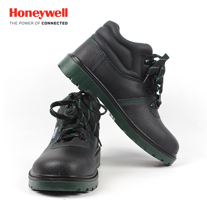 霍尼韦尔(Honeywell)BC6240470 GLOBE 防静电保护足趾黑色鞋面 绿色鞋底中帮安全鞋36码1双