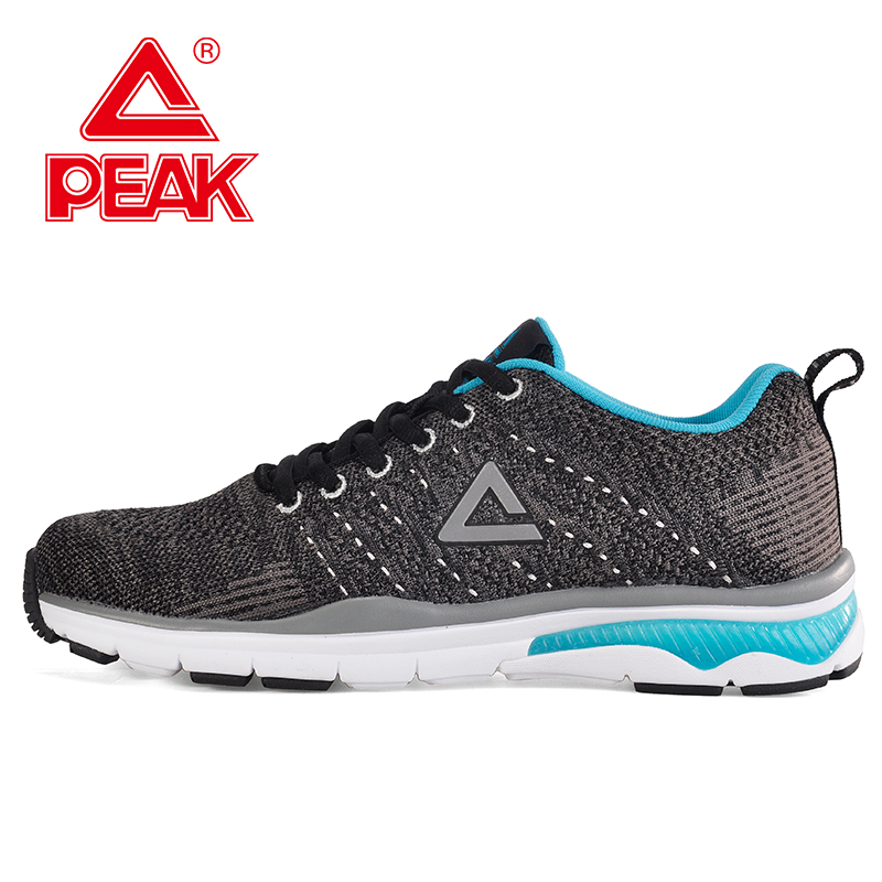 匹克(PEAK)女鞋2018秋季一体织透气轻逸跑步鞋舒适耐磨防滑轻便跑鞋