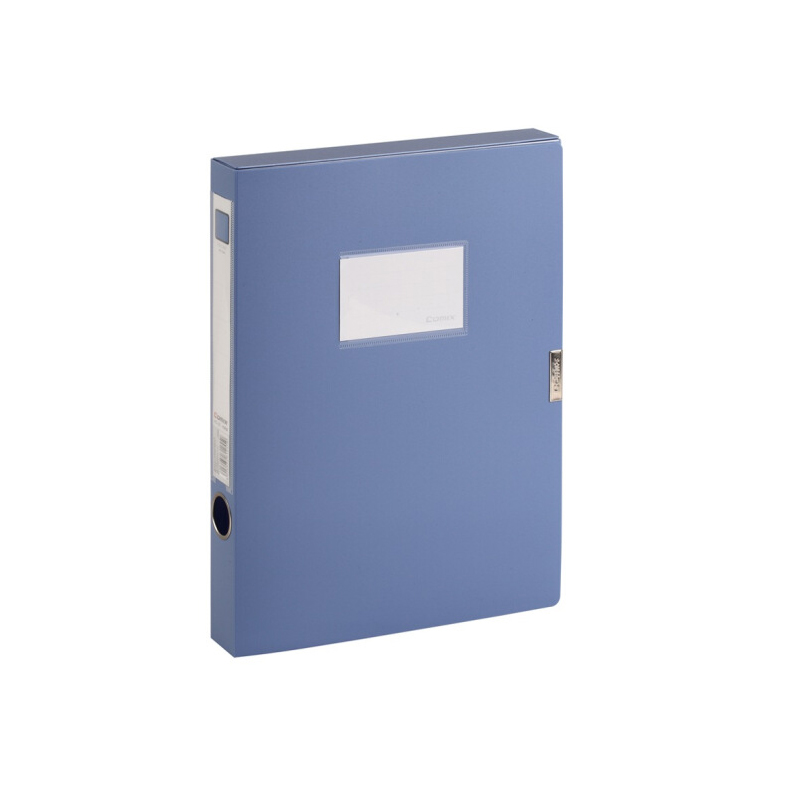 齐心( COMIX )HC-35 办公必备PP档案盒A4 35MM 蓝 3个装