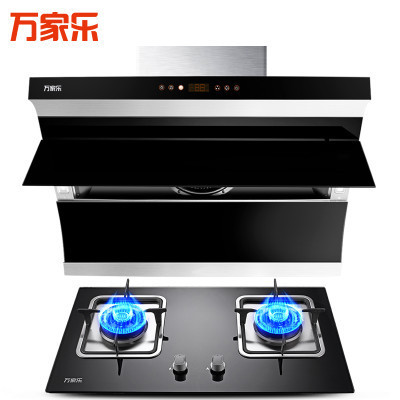 万家乐(Macro)烟灶套餐20m³智能蒸汽洗大吸力烟机台式嵌入式燃气灶具1级能效A632+K462B(天然气)