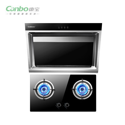 康宝(canbo) BE18 +2QL360B(液化气) 抽油烟机 侧吸欧式燃气灶具套餐 烟灶套装