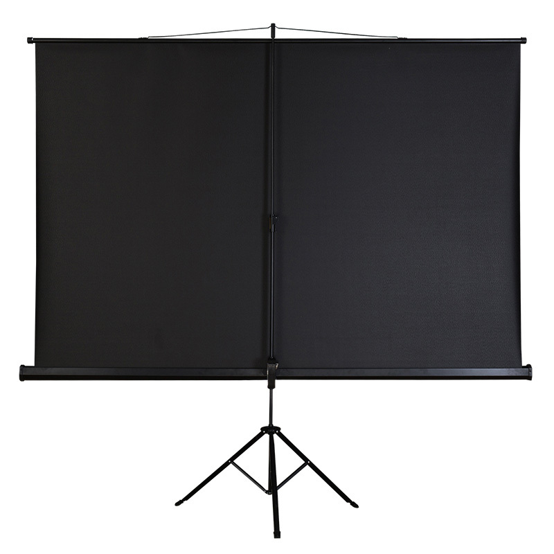 得力 50496 投影幕布120英寸支架式办公家用高清白塑幕16:10