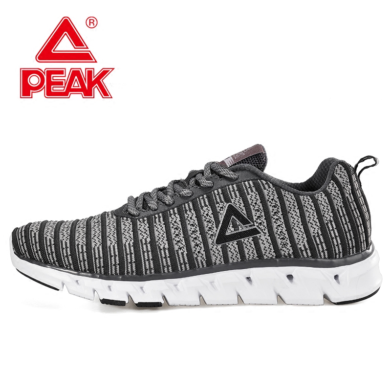 匹克(PEAK)运动鞋2018时尚一体织男跑步鞋耐磨防滑减震休闲男鞋秋季新款