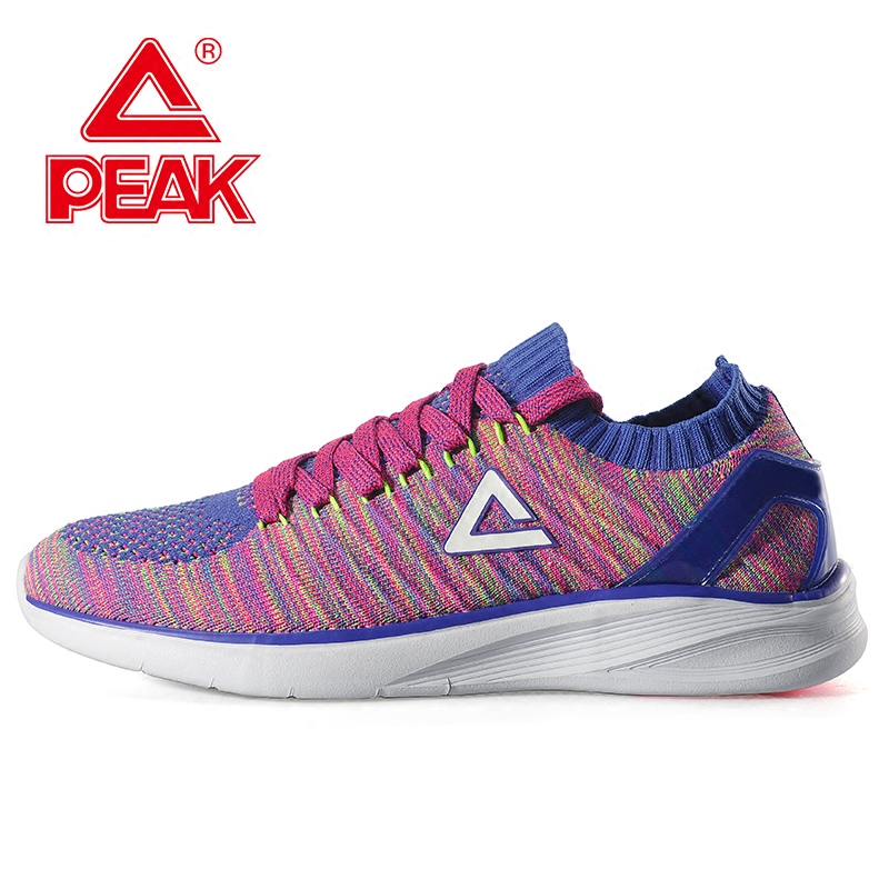 匹克(PEAK)女鞋2018新款运动鞋一体织耐磨轻便舒适运动轻逸跑步鞋女学生