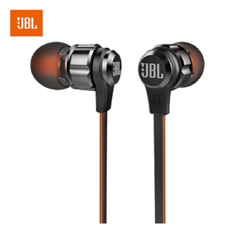 JBL 立体声入耳式耳机耳麦 T180A 游戏耳机 黑/银/红/粉/黑
