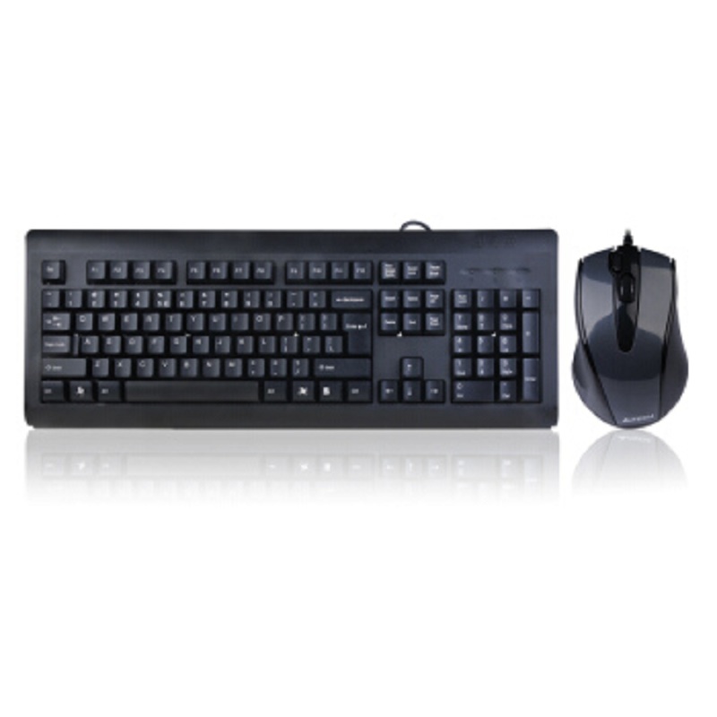 双飞燕(SHUANG FEI YAN)有线鼠标键盘套装 KB-N8510 电脑键盘 双U接口 黑色