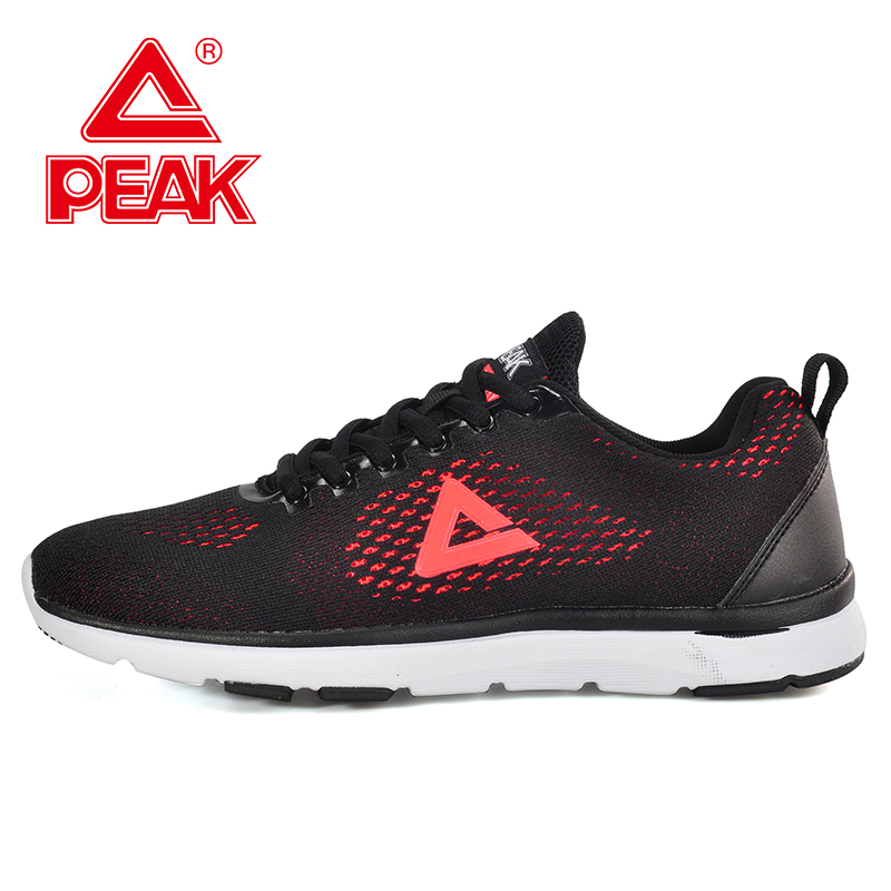 匹克（PEAK）女鞋秋季新款一体织休闲减震运动鞋2018跑步鞋时尚情侣鞋女