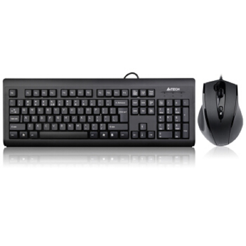 双飞燕(SHUANG FEI YAN) 有线鼠标键盘套装 KB-N9000 键盘PS/2接口 鼠标USB接口 黑色