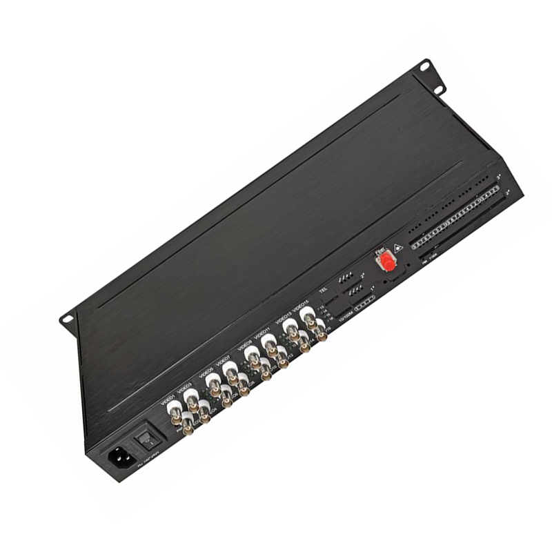 GZUTOM YTS16V1S/B 16路标清视频数字光端机 单模单纤传输20KM FC光口1U机架式(单位:1对)