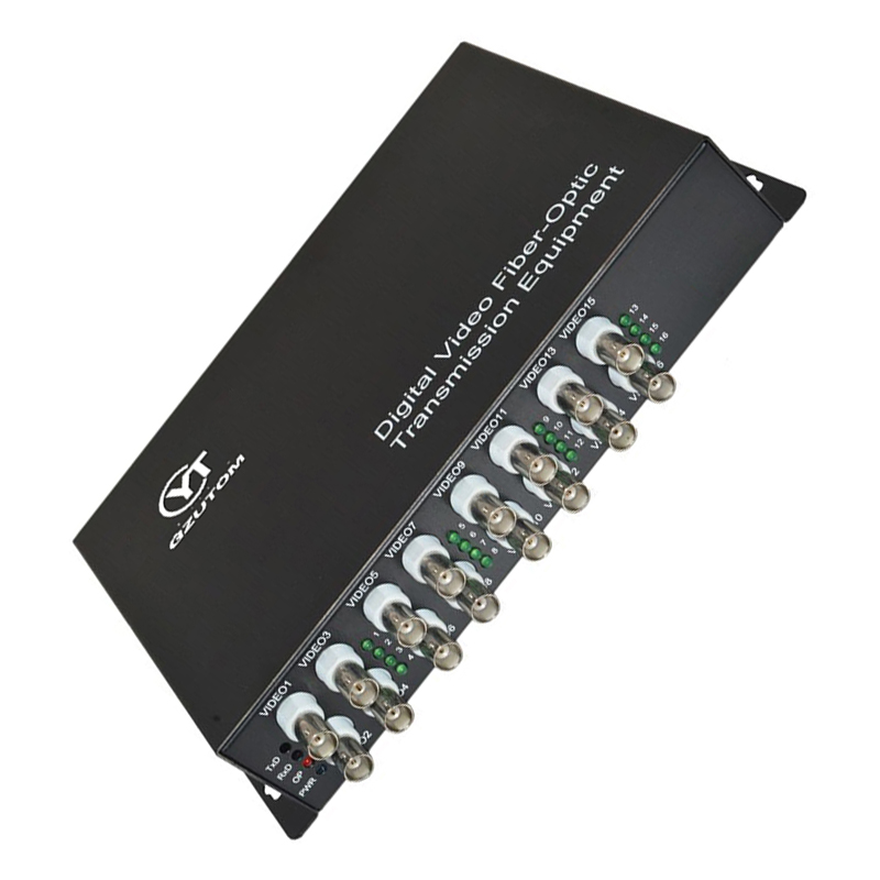 GZUTOM YTS16V1S/B-M 16路标清视频数字光端机 单纤传输20KM FC光口(单位:1对)