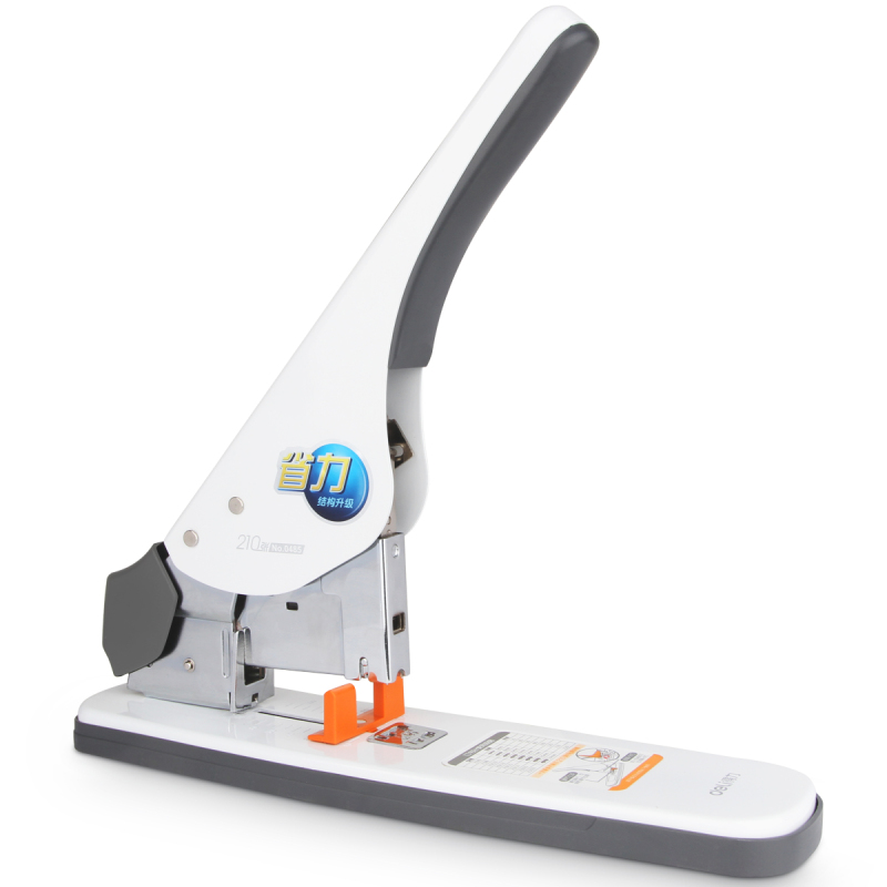 得力(deli) 订书机大号0485省力加厚重型订书机 210页订书器 颜色随机