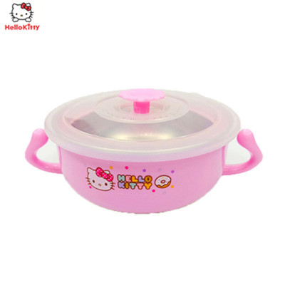 凯蒂猫(HELLO KITTY)碗HLKO-9571CPP材质隔热防腐污拆卸方便儿童男宝宝女宝宝上学便携卫生餐具饭盒大碗