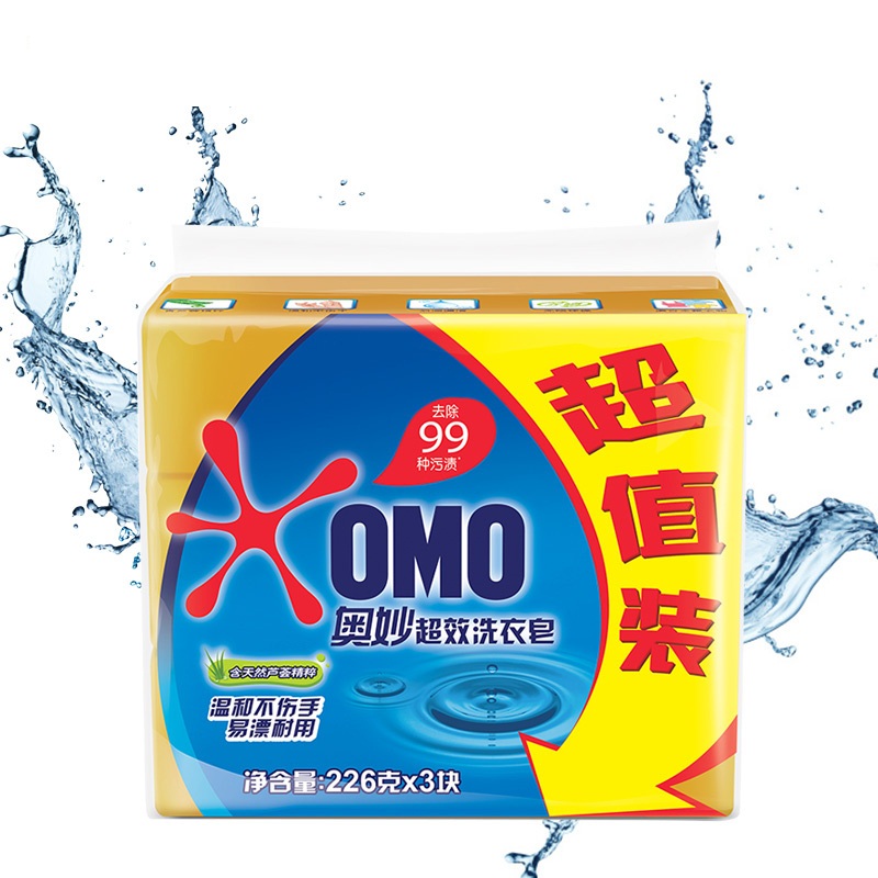 奥妙(OMO) 99超效含芦荟精粹 洗衣皂 226g*3 (单位:组)