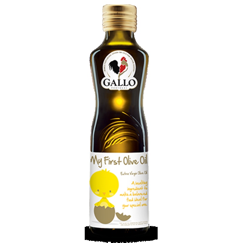 橄露 GALLO公鸡橄榄油 葡萄牙原瓶进口宝宝儿童食用油原装贝贝特级初榨橄榄油250ml*2瓶 礼盒装