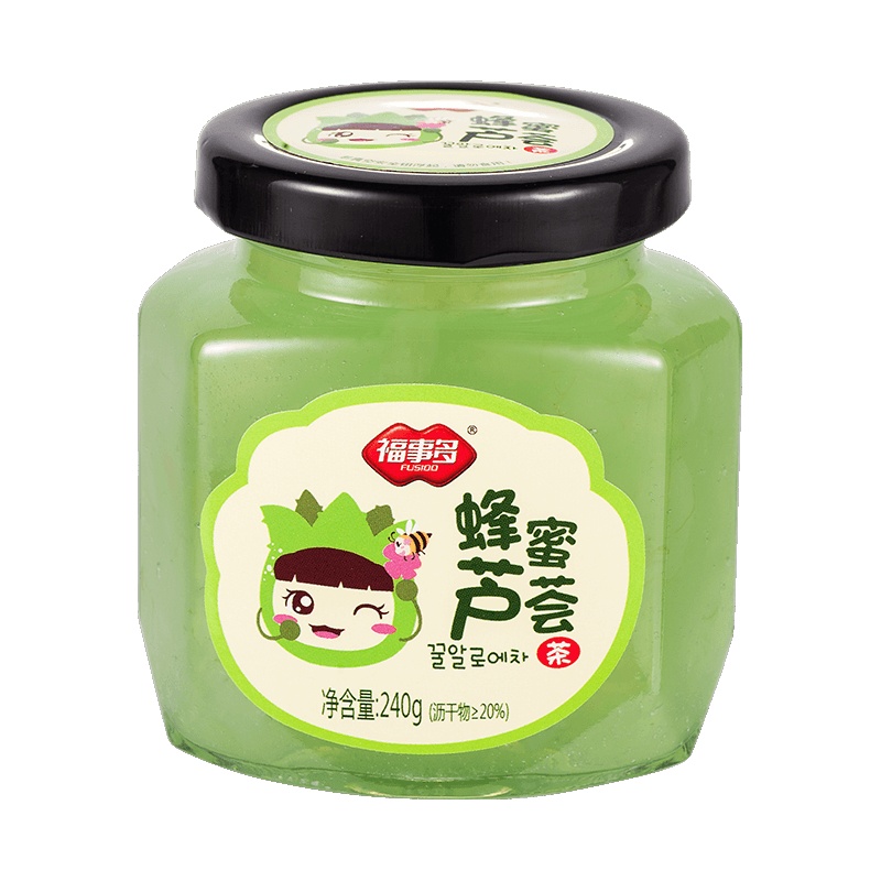 福事多蜂蜜芦荟茶240g冲饮泡水喝的冲泡饮品韩式水果茶 自制果味饮料