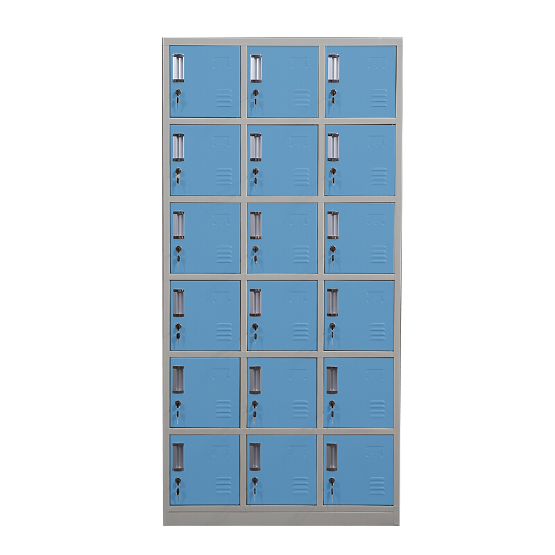 中伟(ZHONGWEI)更衣柜铁皮柜储物柜鞋柜员工碗柜工具柜定制款十八门更衣柜办公柜类