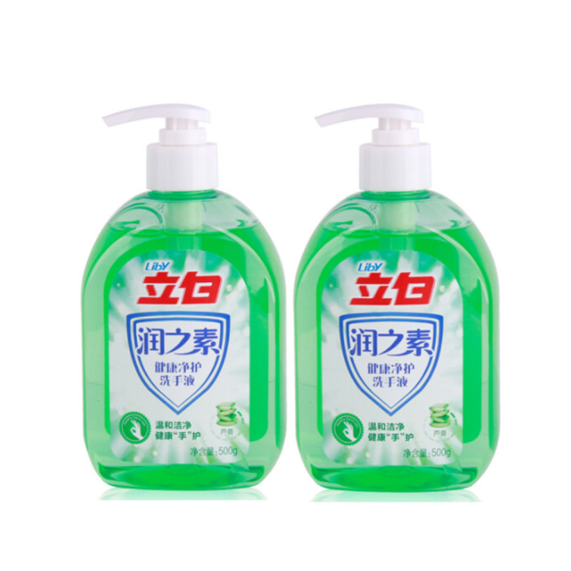 立白 润之素健康净护洗手液 芦荟 / 海盐 1+1促销装500g*2*12组