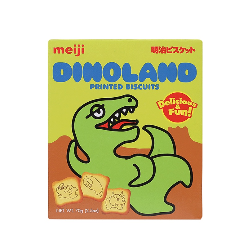 明治(meiji)恐龙乐园饼干70g/盒 新加坡原装进口零食