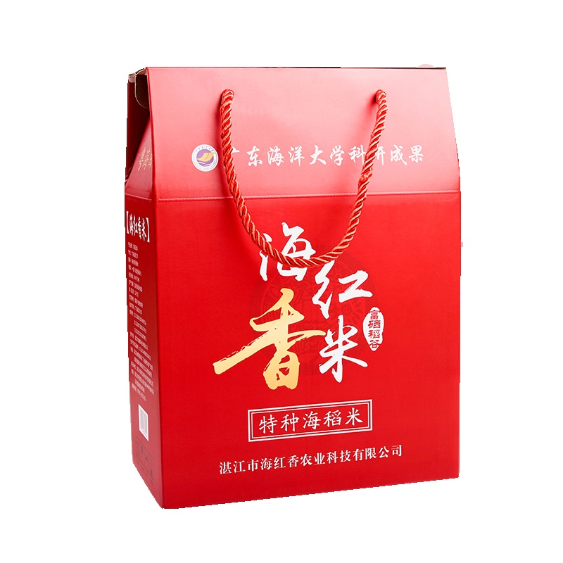 粤海田 海红香米 海水稻 大米 红米 6斤礼盒装