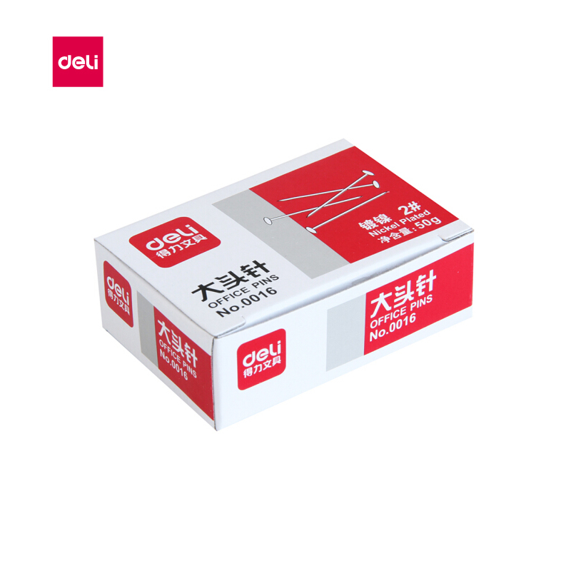 得力(deli)0016 2#24mm大头针(50克/盒)