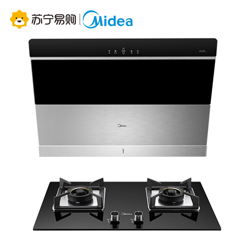 美的(Midea)星光系列20立方米爆炒大吸力自清洗侧吸式抽油烟机燃气灶烟灶套餐(天然气)SJ59+Q370B