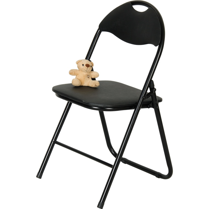 慧乐家 电脑椅 简约时尚折叠椅简易便携会议椅 黑色 FNBJ-22087