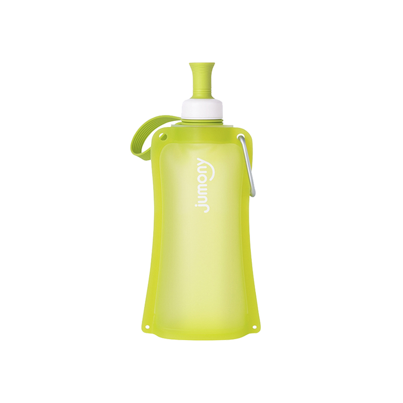 Sillymann 朱莫妮卡扣款可折叠便携硅胶水袋 550ml 黄绿色