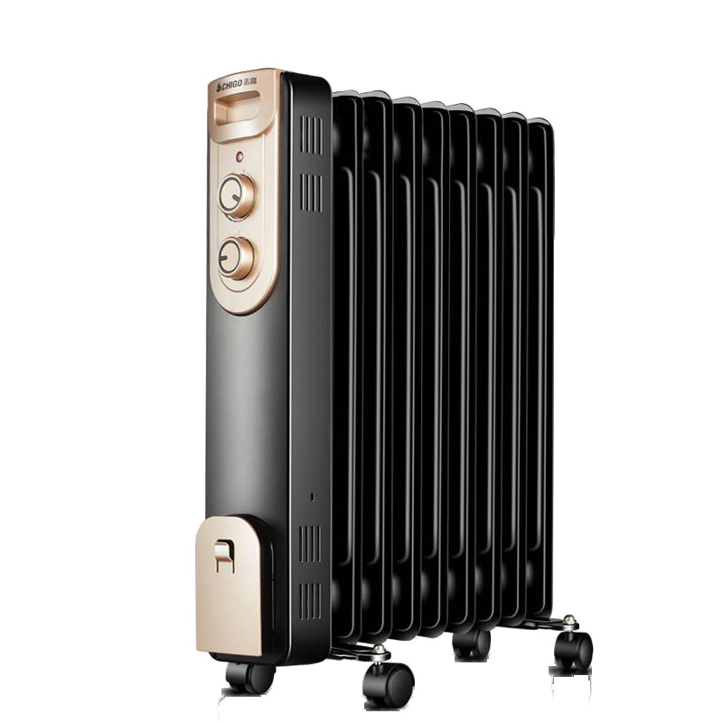 志高(CHIGO)电油汀ZND-150-9F(D9F) 9片3档机械版立式取暖器1500瓦恒温电暖器电暖气片