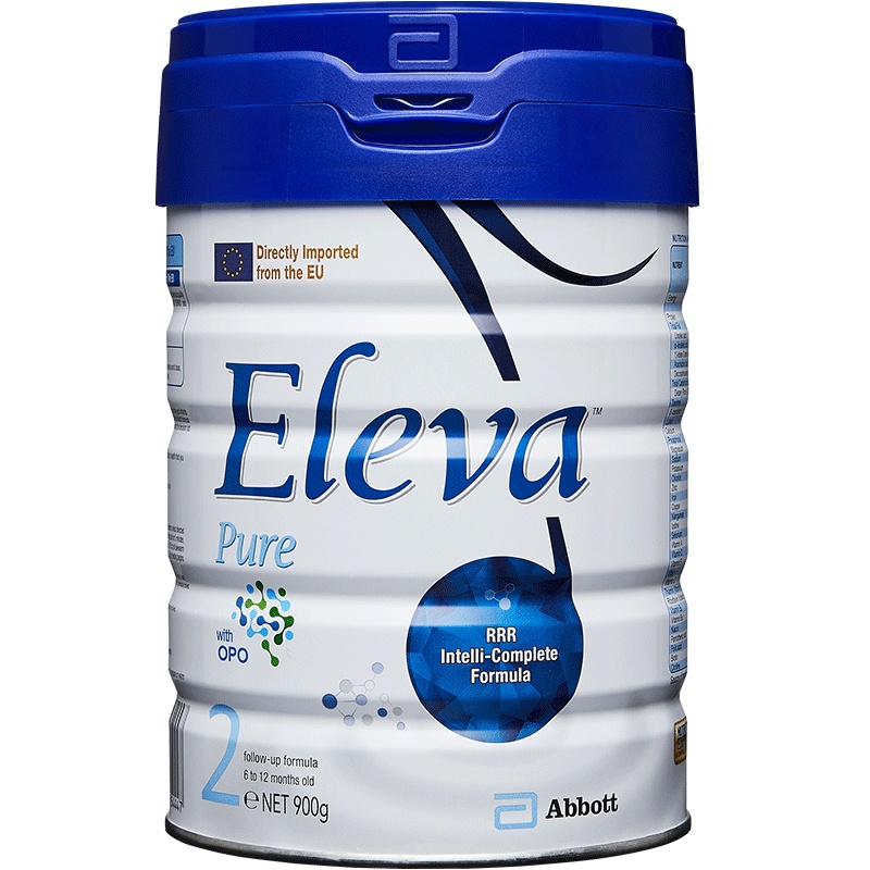 Abbott 港版雅培菁智 蓝菁智Abbott Eleva Pure 二段(6-12月)较大婴儿奶粉 900g/罐