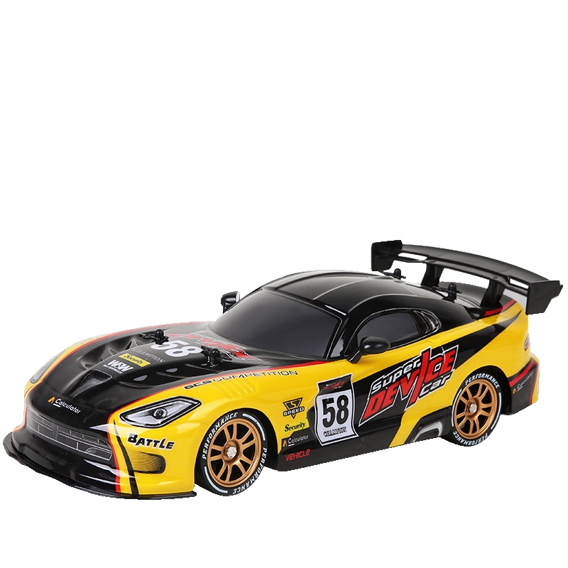 RC遥控车 漂移赛车高速四驱遥控汽车儿童玩具车男孩玩具模型车 1:16漂移车 黄色
