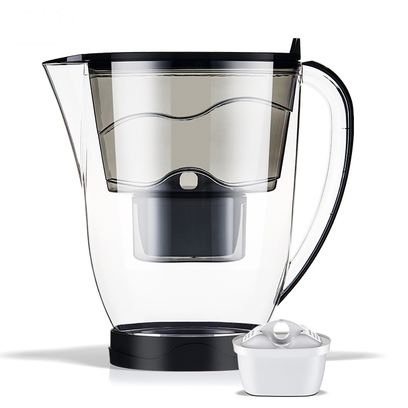 爱泉仕 AquaSelect 净水壶 炫彩灰 便携式 净水器 3.5L/升 滤水无碳粉 3-5人 一壶十二芯