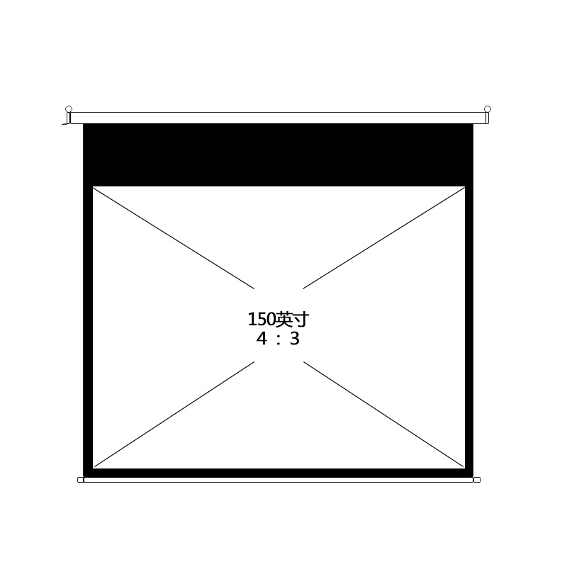 红叶(HONG YE)150英寸4:3 电动幕布/遥控幕布
