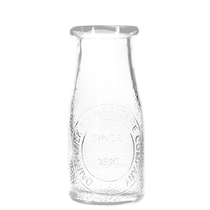 Libbey利比 日式zakka早餐牛奶瓶207ml 自制酸奶杯 玻璃果汁瓶奶昔瓶布丁瓶单支装