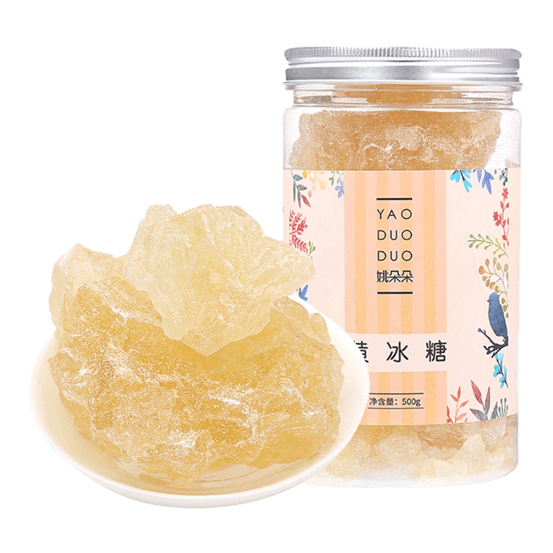 姚朵朵 罐装黄冰糖500g 厨房调味土冰糖