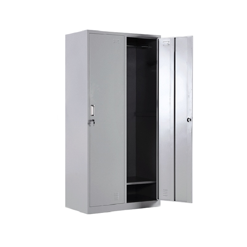 2门铁皮更衣柜衣柜医院更衣室铁衣柜实验室长衣柜带锁挂衣柜
