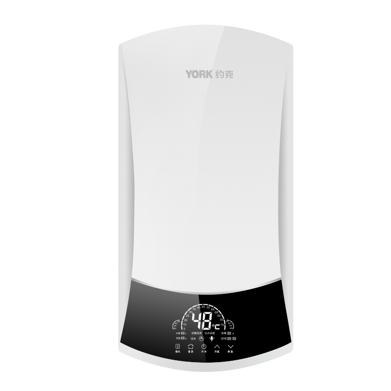 约克(YORK) 即热式电热水器速热式家用3-5人洗澡淋浴24L双胆竖款热水器5500W 白色