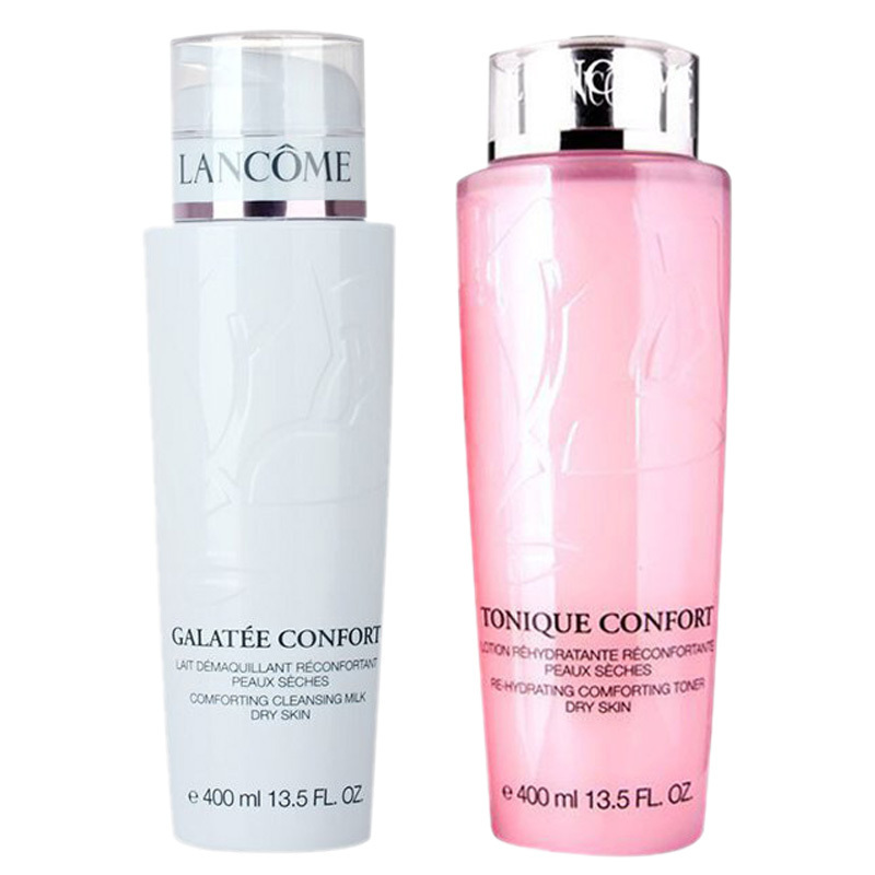 LANCOME 兰蔻 清滢柔肤套装 大粉水 400ml+400ml 卸妆液 护肤套装 深层清洁 保湿补水