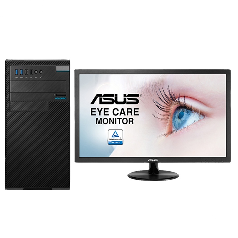 华硕(ASUS)商用台式电脑D540MA 21.5英寸显示器(I3-8100 4G 128GSSD DOS )